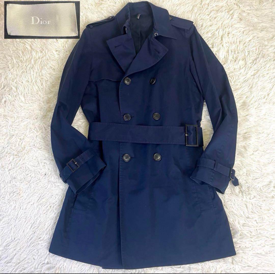 Dior ネイビー トレンチコート 44 - メルカリ