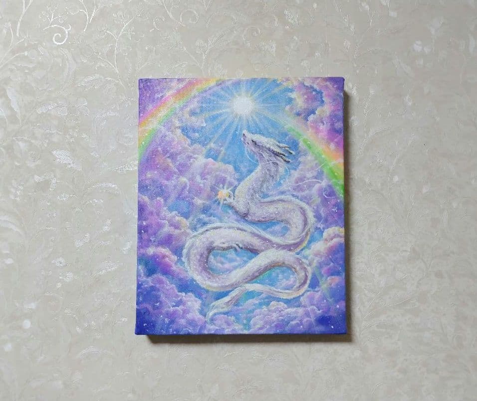 n*y様 【昇り龍】アクリル画 F3 風景画 開運絵画 ホビー・楽器・アート