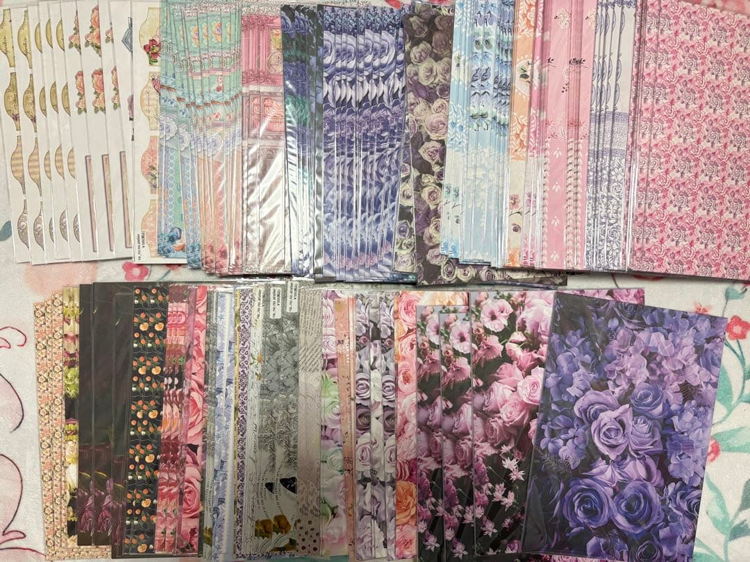 ラスト】断捨離 A4デザペ&コラージュシート1,400枚以上