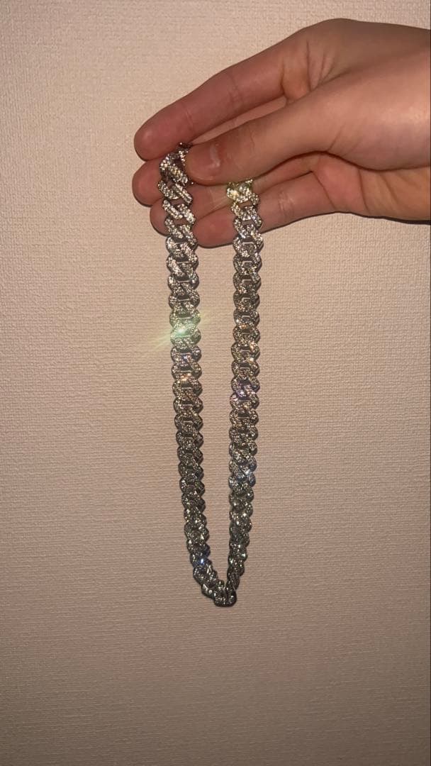 マイアミネックレス　シルバーゴールド　モアサナイト　45cm8mm シルバー マイアミネックレス 幅6mm 45cm-55cm AGZC-6 - AVALANCHE