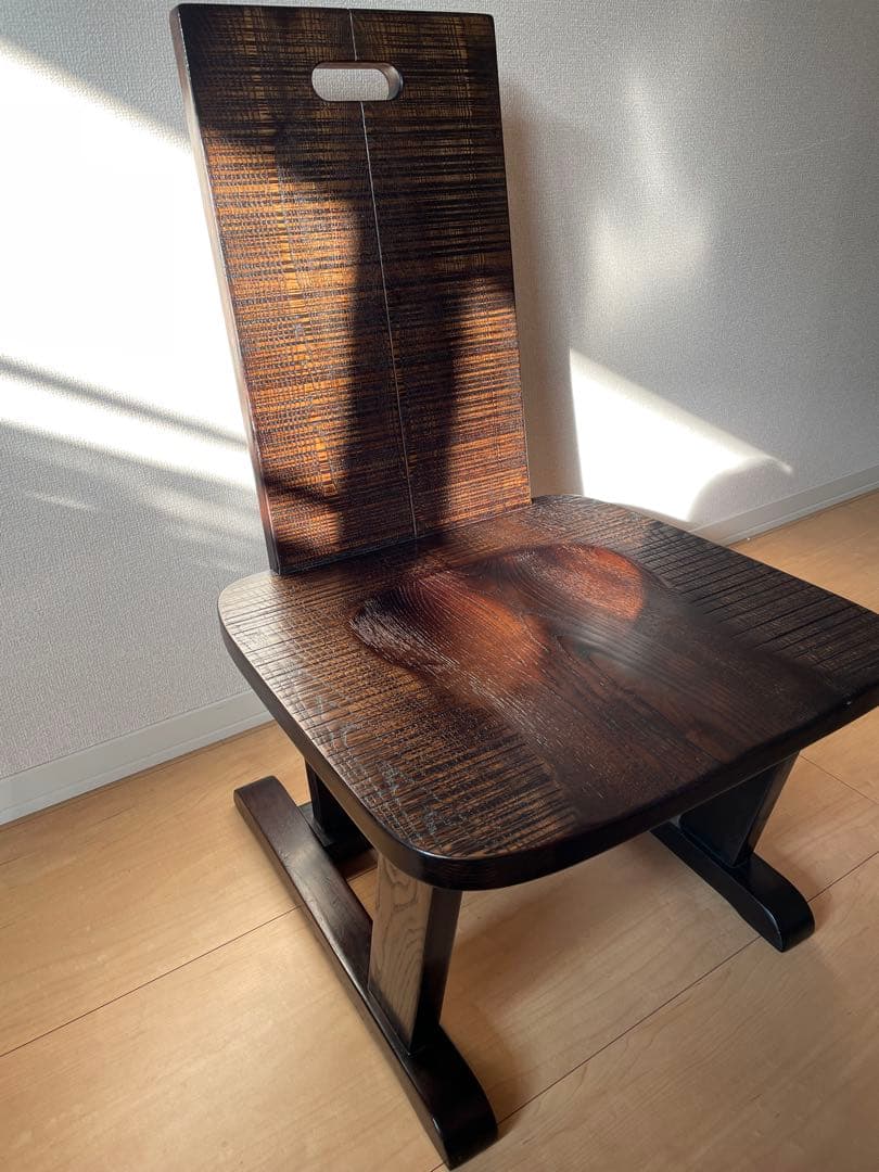 京都市北区直接引き取り 元値80万 黒壇 木製ダイニングテーブル+椅子3