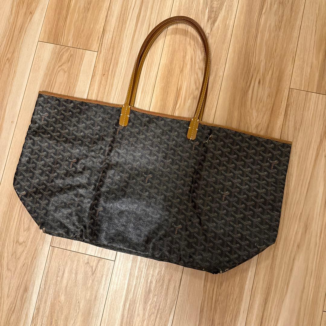 ゴヤール サンルイ GM ダメージ有 ハンドル修理済 黒×茶 - メルカリ