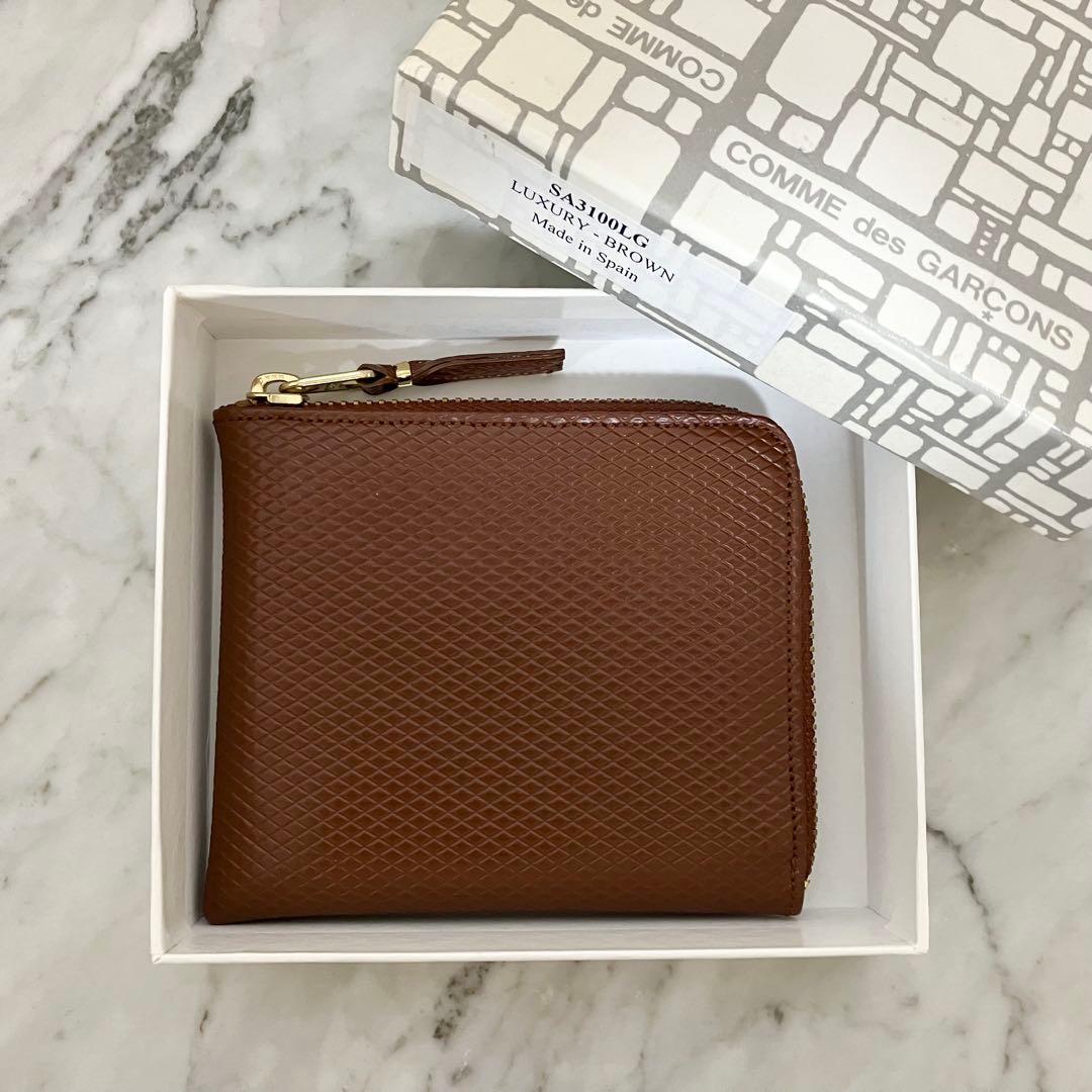 極美品 COMME des GARSONS L字ファスナー 財布 ラグジュアリー COMME des GARCONS L字型 ZIPウォレット ポルカドット(ポルカドット