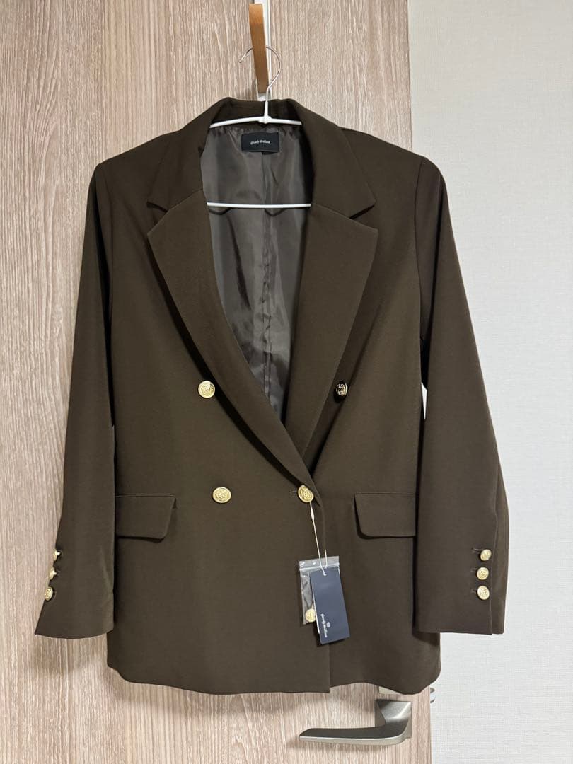 未使用タグ付 グレディブリリアン ツイルテーラードダブルジャケット