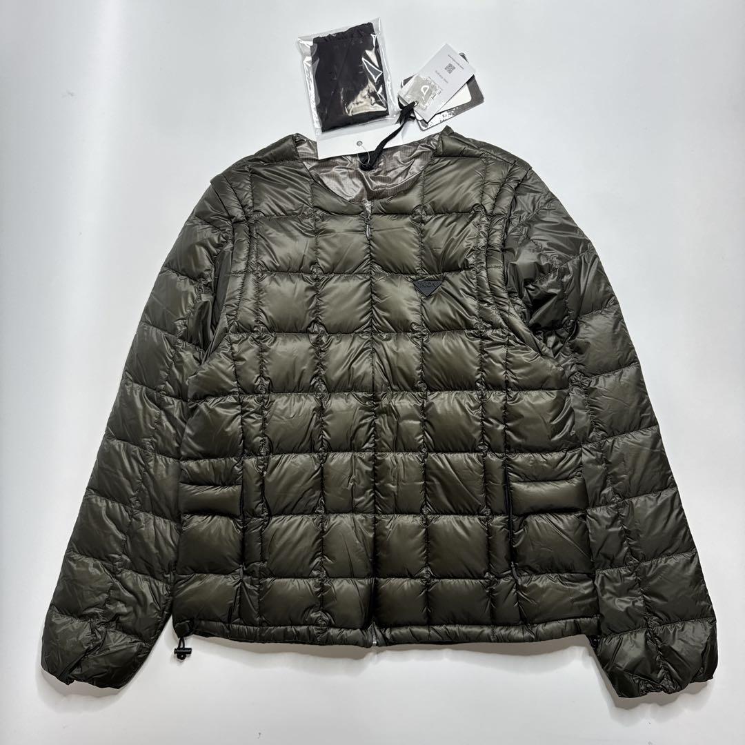 【新品】TAION EXTRA 2wayダウンジャケット　カーキ　L TAION（タイオン） ダウンジャケット ダウン 「TAION」2way MA1 ダウン