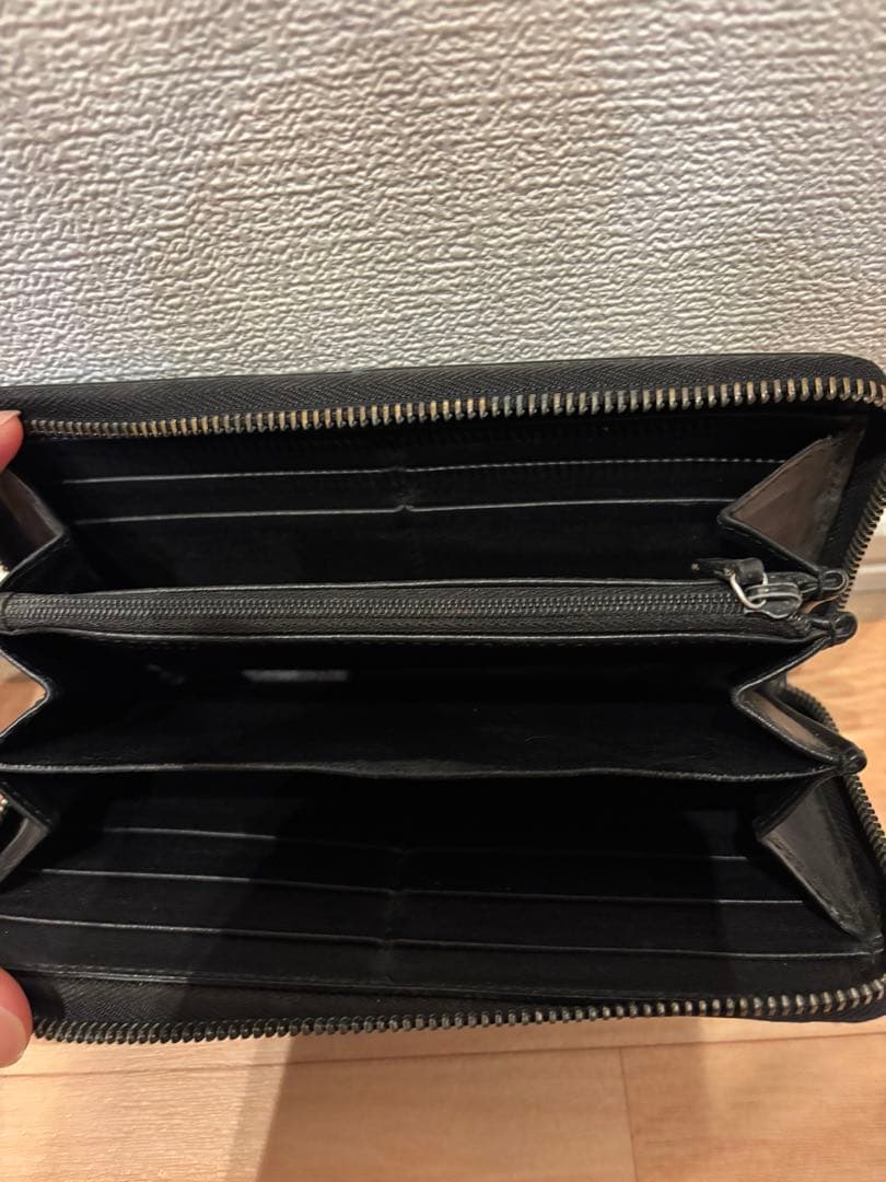 GUCCI ブラックレザー 長財布　　※d.c.g.0616taka