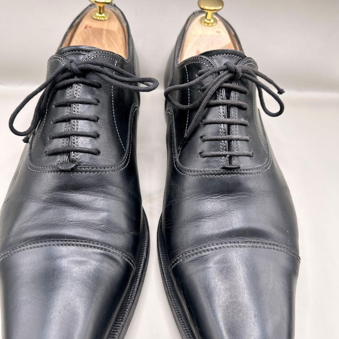 サントーニ Santoni ビジネスシューズ ストレートチップ 黒 26.5cm