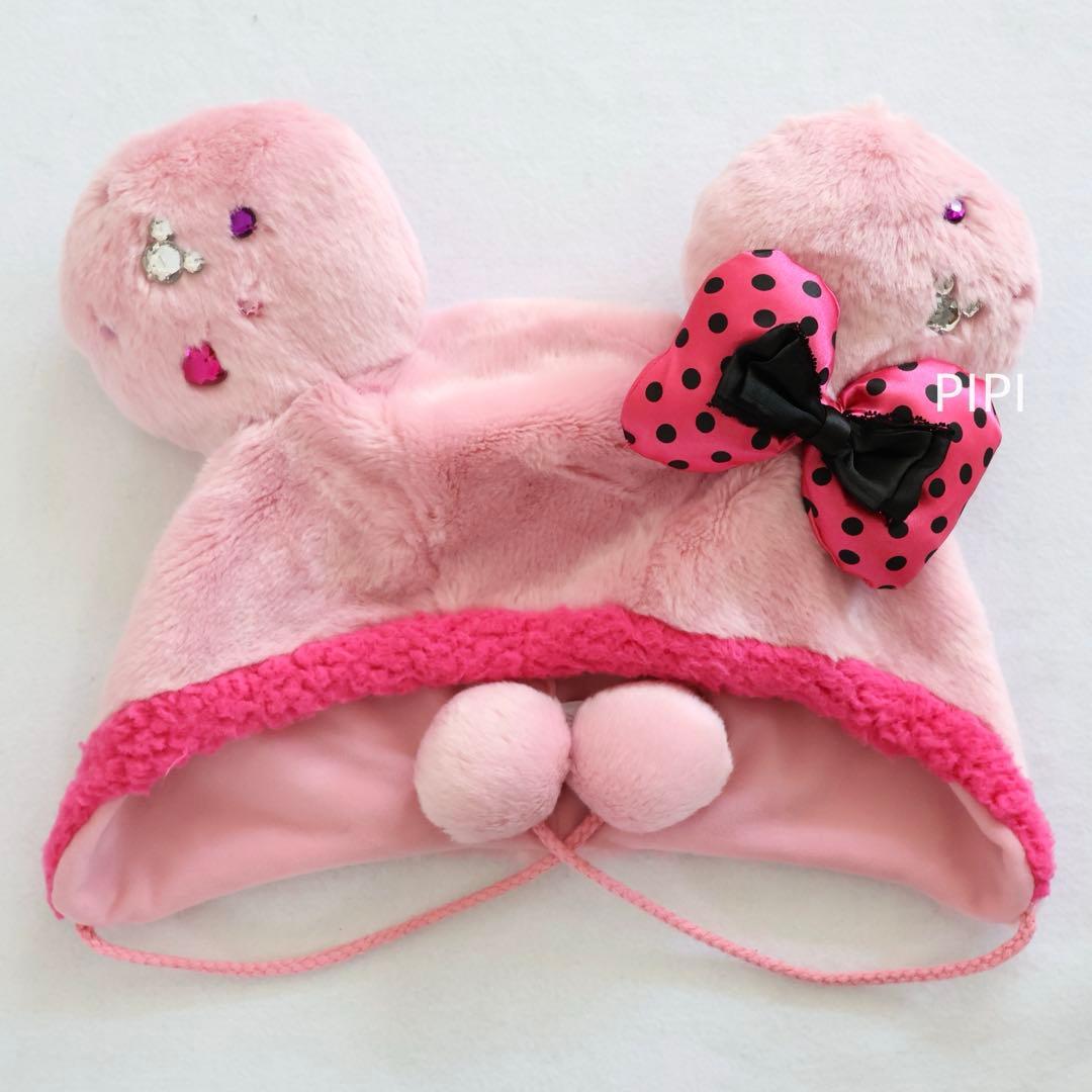 ディズニー ミニー ビジュー ファンキャップ ピンク - メルカリ