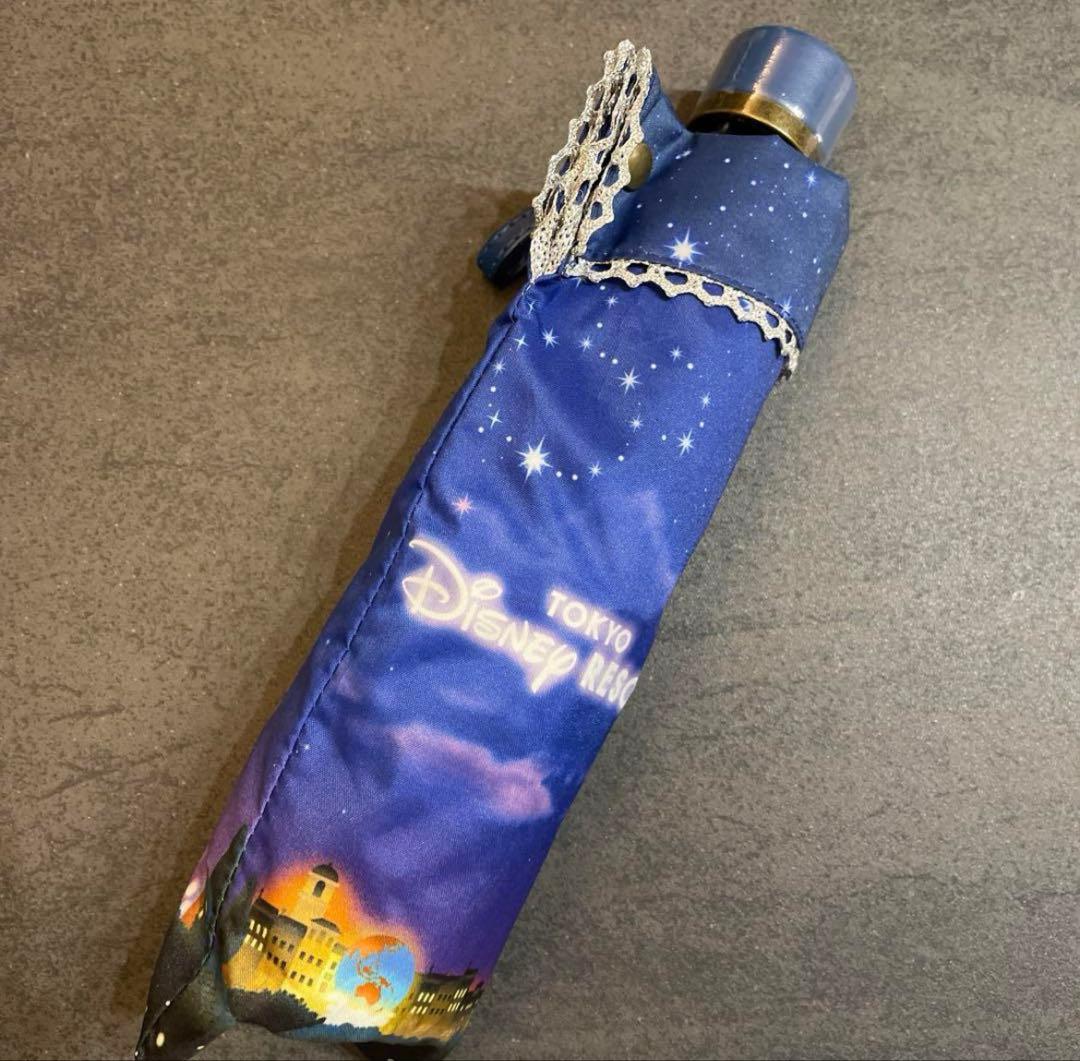 新品】ディズニーリゾート Disney 夜景 日傘 雨天兼用 折り畳み傘