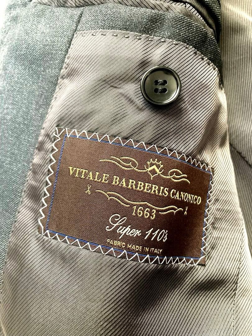 エディフィス ダークグレー ビジネス スーツセットアップ カノニコ 44