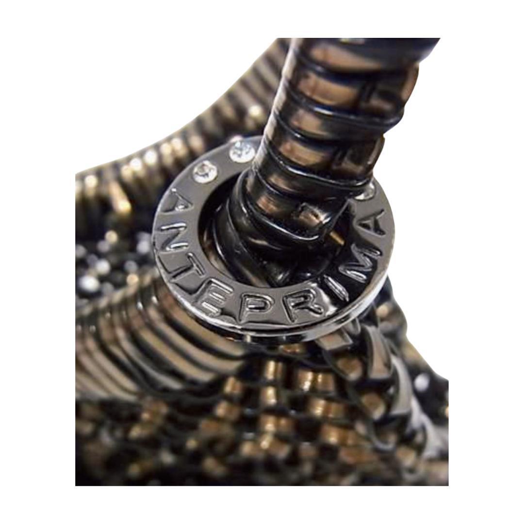 アンテプリマ PVCワイヤーバッグ ブラック ビーズ装飾 エレガント