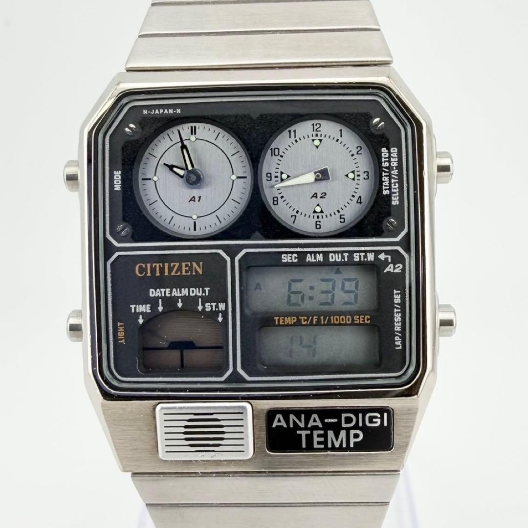 美品 シチズン アナデジテンプ 8988-001911 メンズ クォーツ腕時計 Yahoo!オークション - 「シチズン アナデジテンプ」シチズン (さ行) の