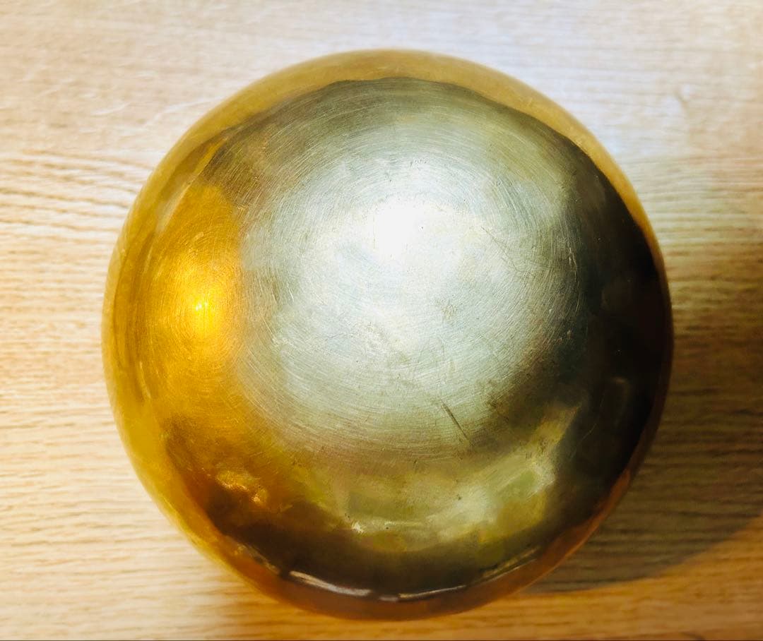 美品 7メタル ゴールド シンギングボウル 本物 18cm（シャキア工房）