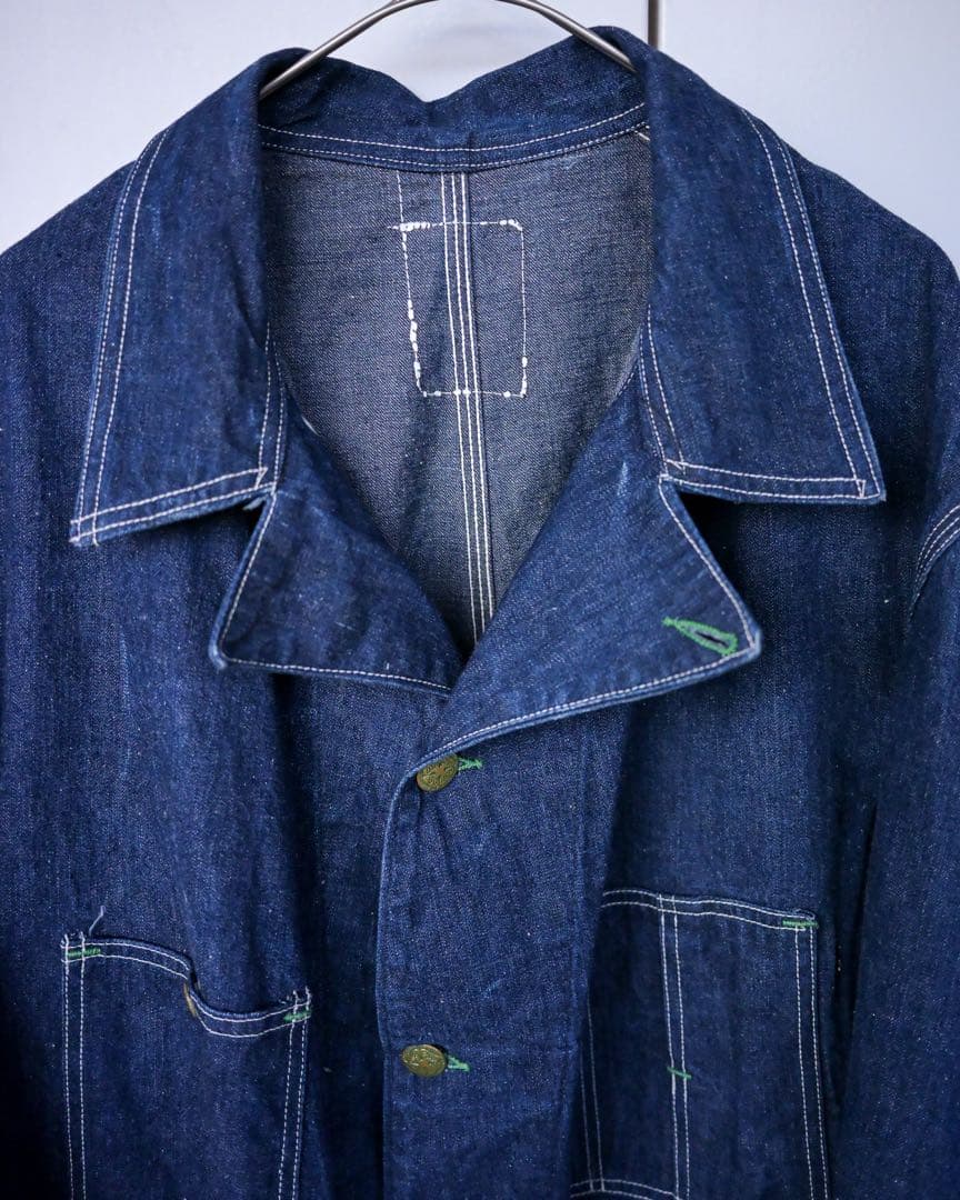 極上ミント】50s OSHKOSH デニムカバーオール 濃紺 ビッグサイズ