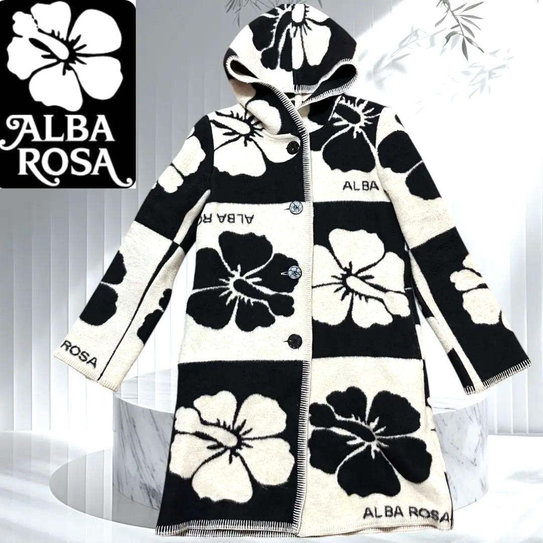 ALBAROSA アルバローザ 升目コート ハイビスカス 白×黒 ギャル - メルカリ