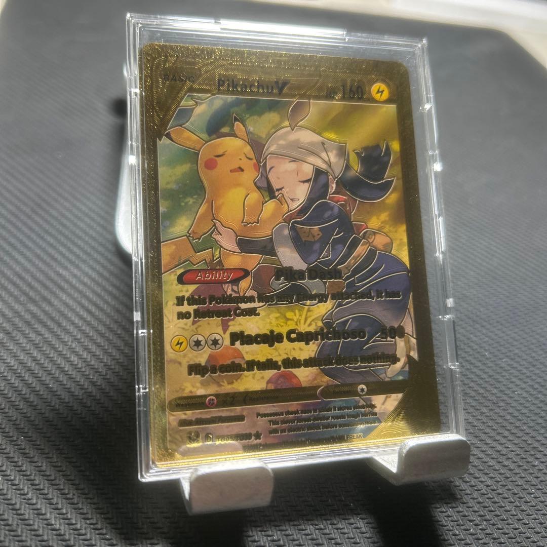 ポケモンカード 海外版ゴールドカード ピカチュウv - メルカリ