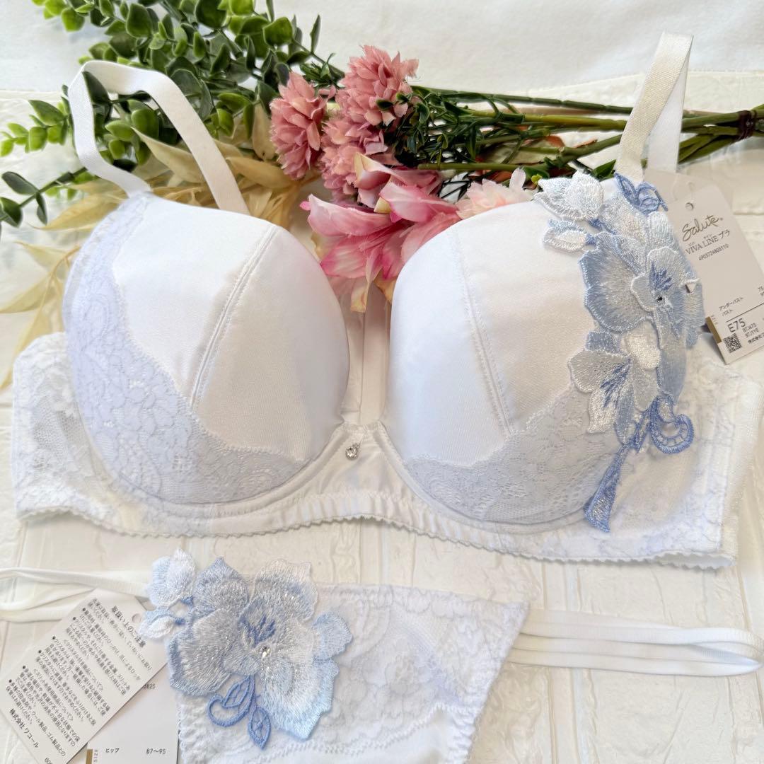 新品】wacoal サルート 75 ブラ ソングセット E75M WH - メルカリ