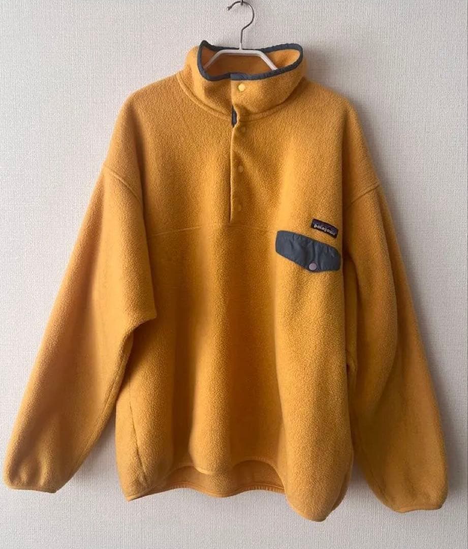 90's パタゴニア 98年 スナップT メキシコ製　L 98年製 メキシコ製 パタゴニア シンチラ スナップT オールブラック M