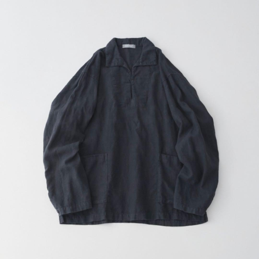 CONFECT起毛ブラックリネン フィッシャーマン スモックシャツ - メルカリ