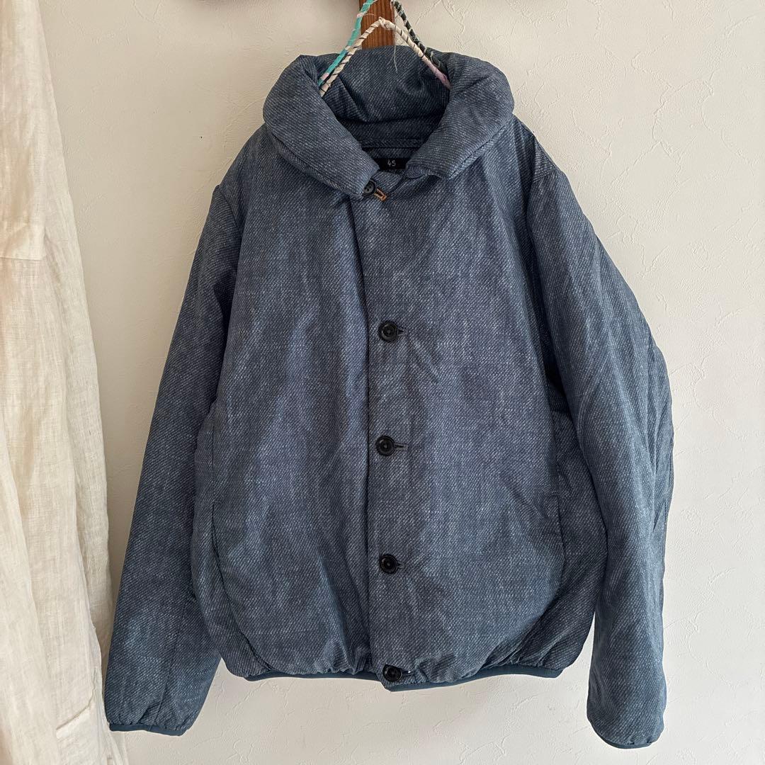 45R フロートスムースジャケット 中綿入りブルゾン ブルー - メルカリ