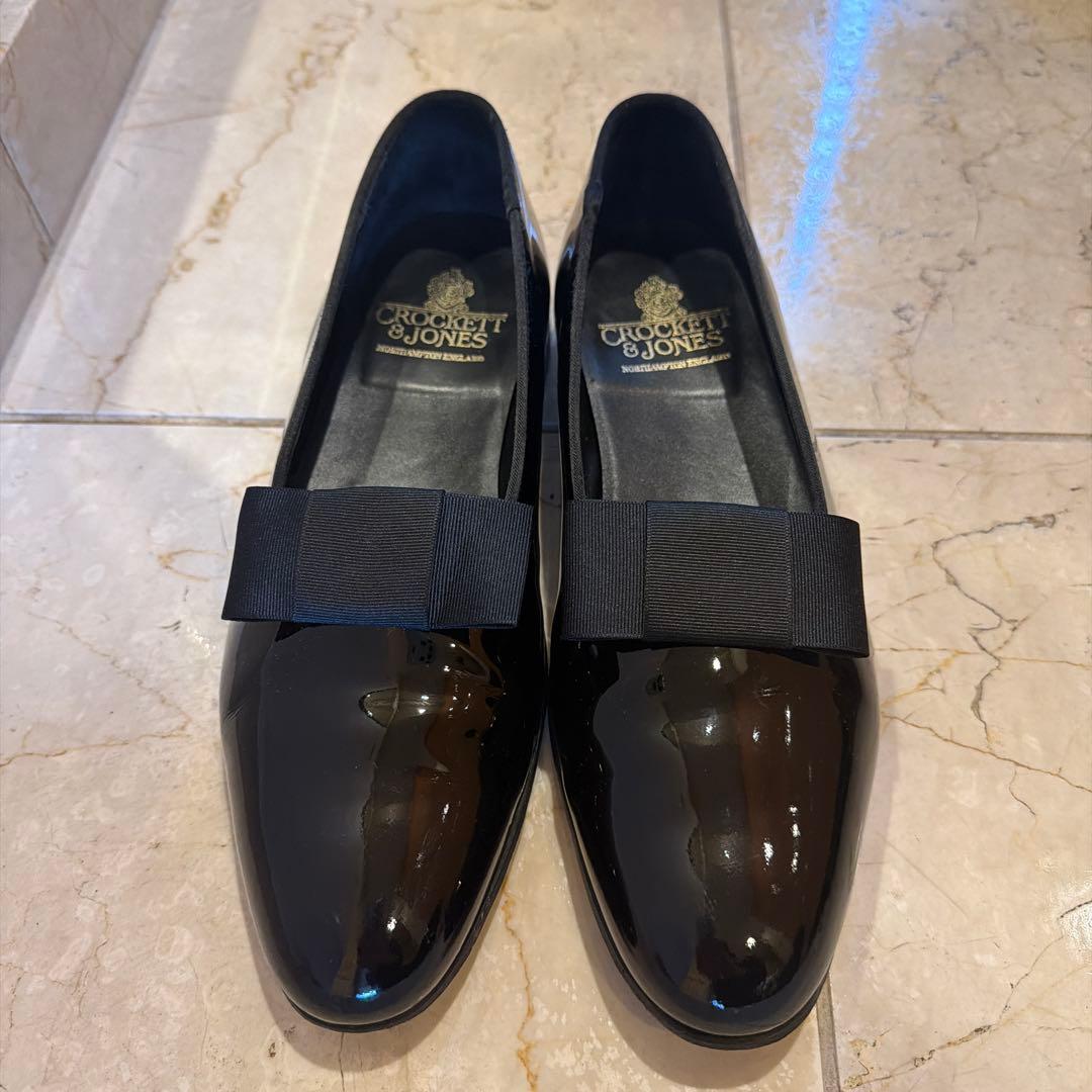 Crockett & Jones オペラパンプス リボン付きドレスシューズ - メルカリ