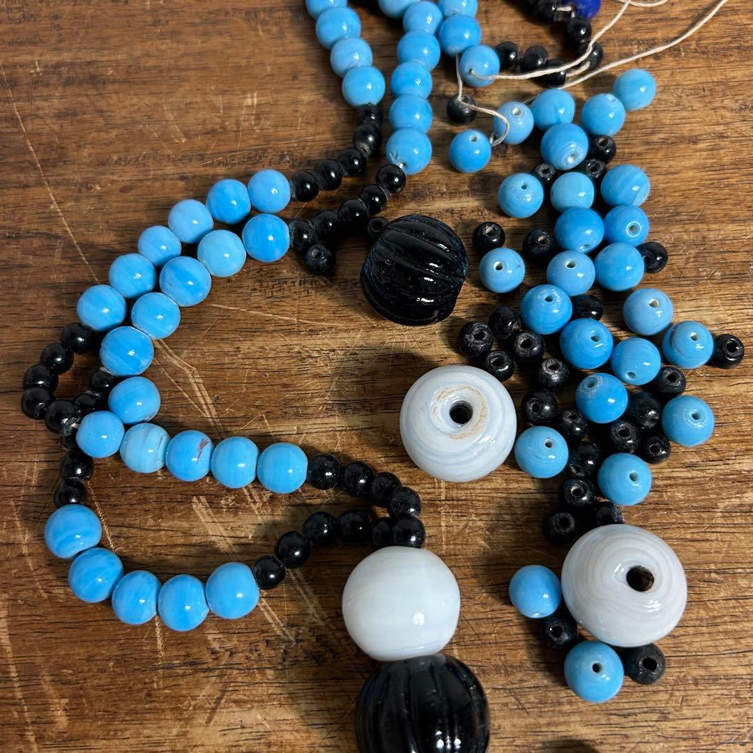 骨董品 アイヌ タマサイ 首飾り シトキ アイヌ玉 蜻蛉玉 ネックレス