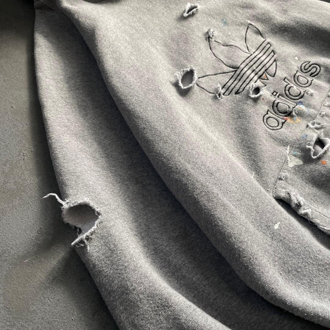 80's adidas万国旗タグ”杢“USA製”肉厚“hoodie sweat - メルカリ