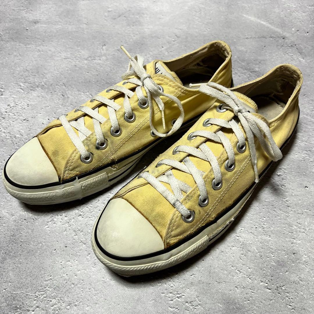 90s USA製 コンバースオールスター サイズ8 ライトイエロー - メルカリ
