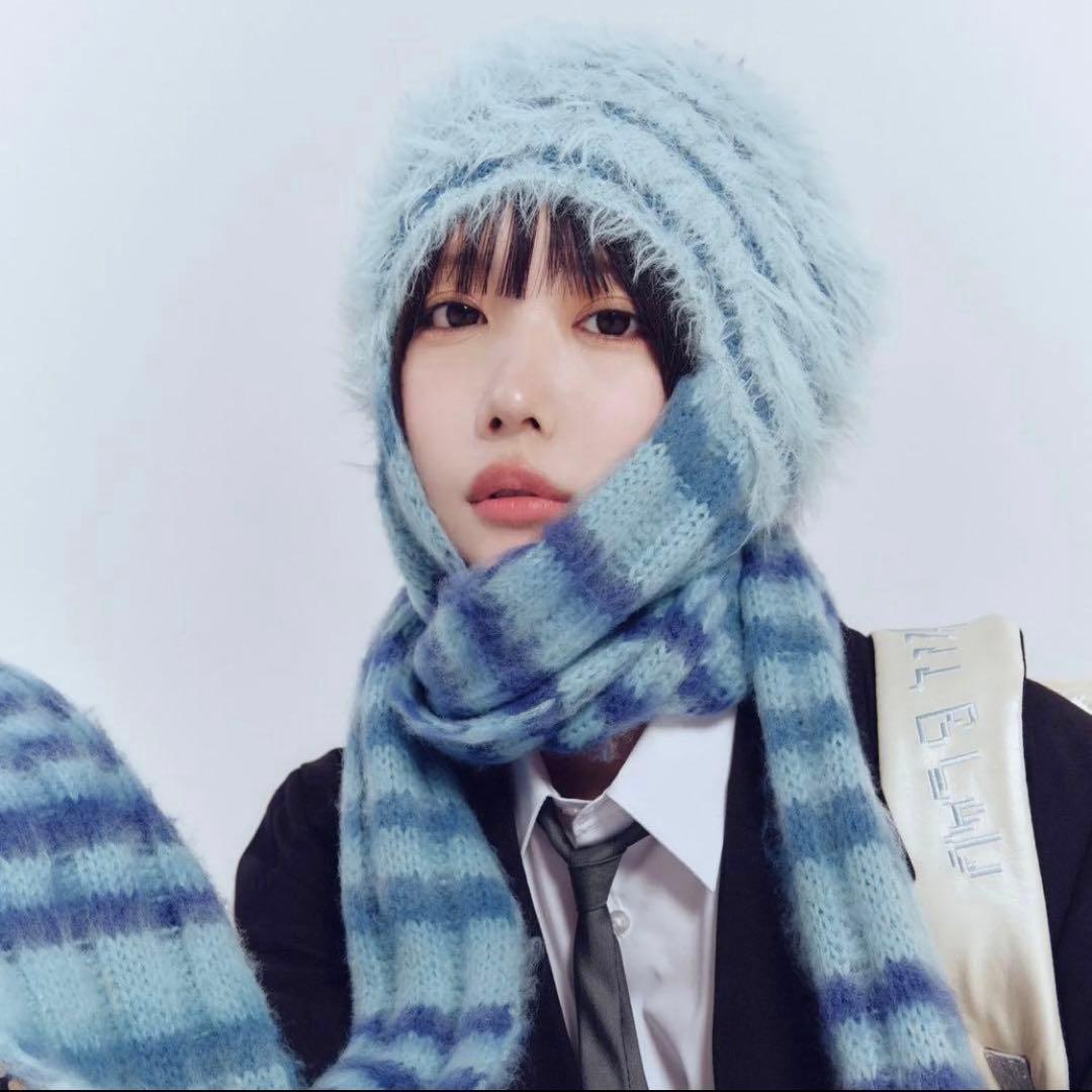 ヘルブラウ　あのちゃん　帽子　ニット　マフラー ヘルブラウ あのちゃん 帽子 ニット マフラー