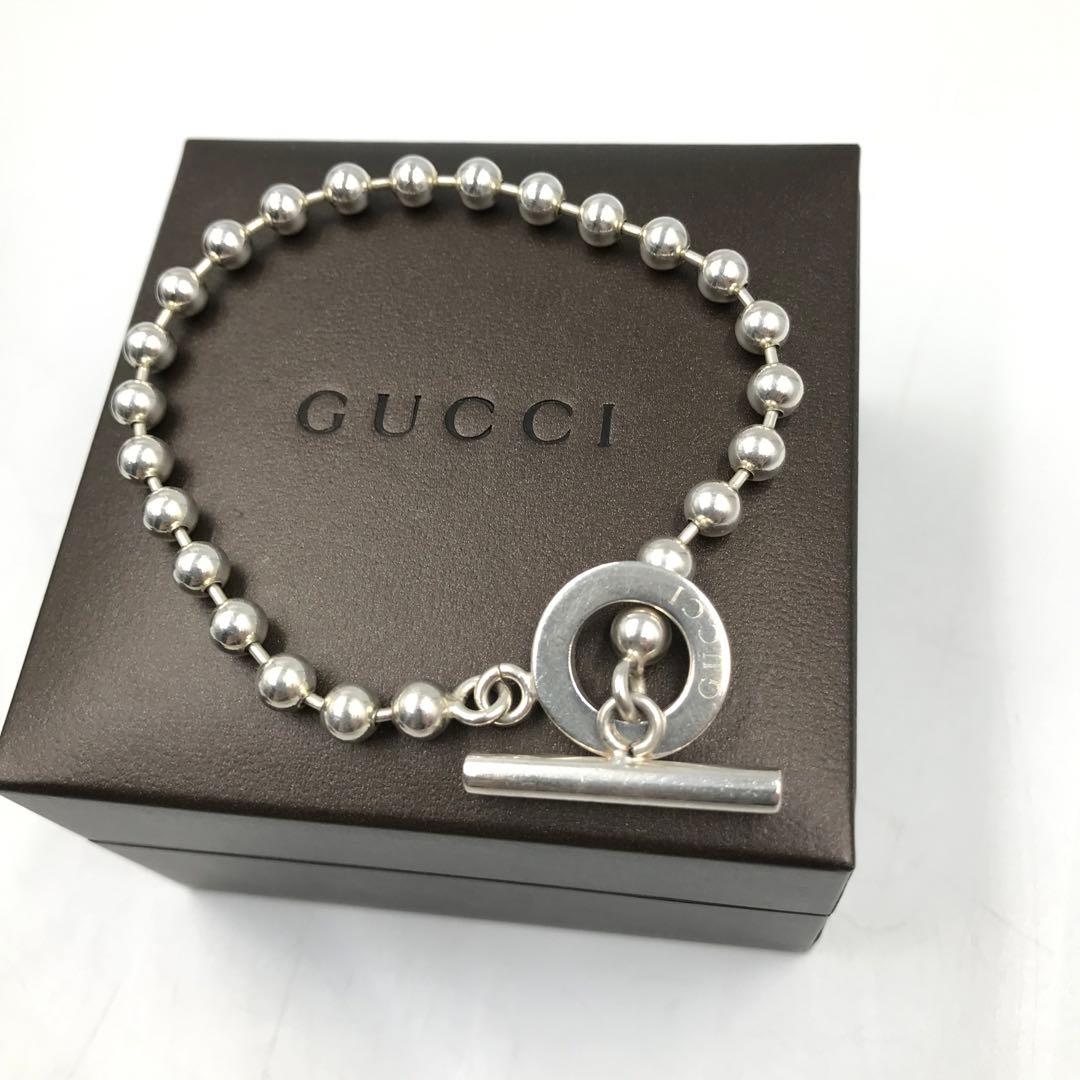 GUCCI グッチ ボールチェーン ブレスレット 925 シルバー 箱付き