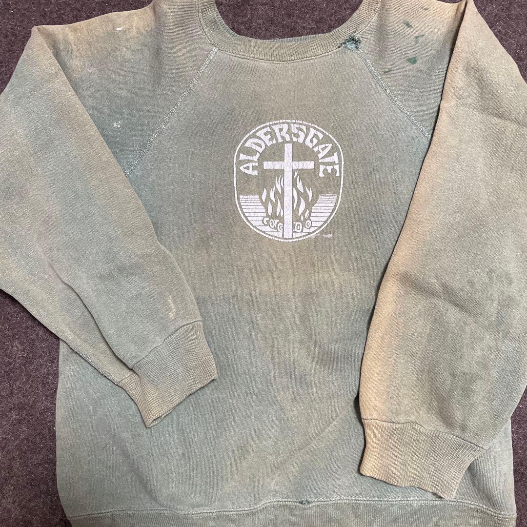 鬼フェード 50～60s vintage フロッキースウェット 60年代 Sportswear VIRGINIA カレッジ フロッキープリント ラグラン