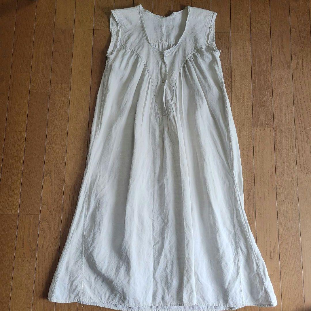 フランス アンティーク ワンピース リネン B