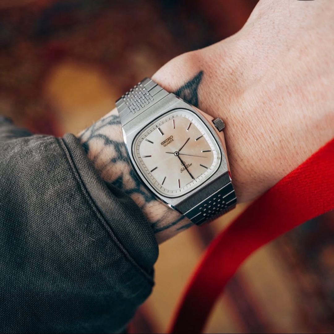 新品電池】SEIKO レクタンギュラー スクエア ヴィンテージ tank 美品