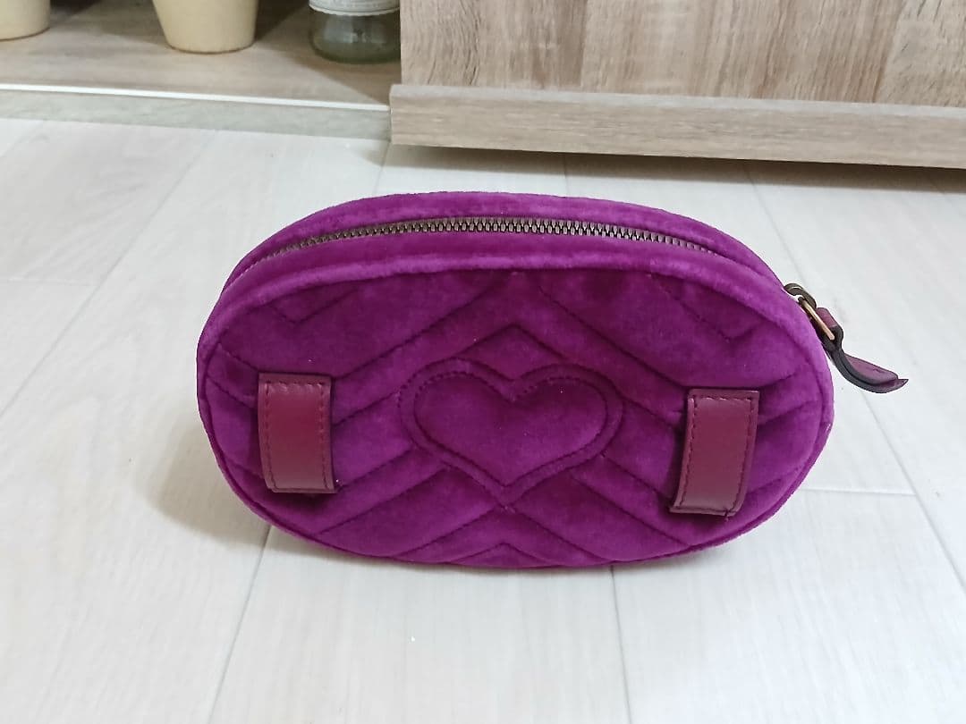 GUCCI グッチ GGマーモント ベルベット ベロア バッグ パープル - メルカリ