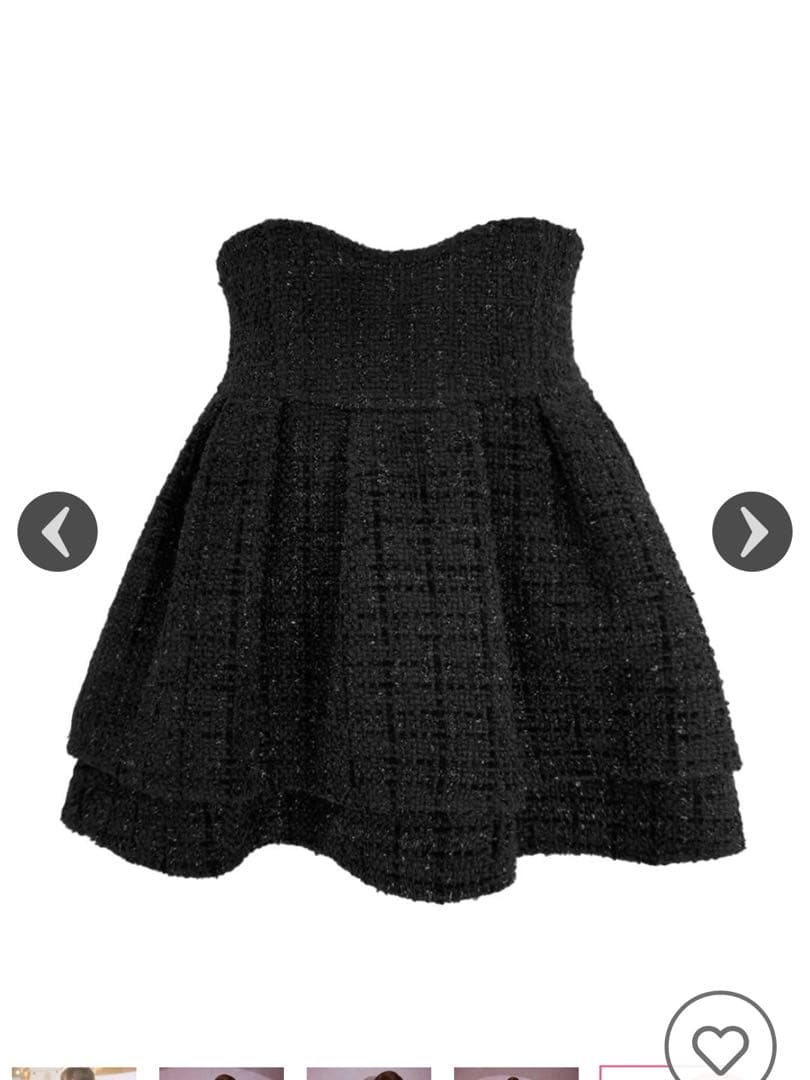 ミシェルマカロン ファンシーツイード美脚スカート 黒 Mサイズ ファンシーツイード美脚スカート ブラック | ファッション通販