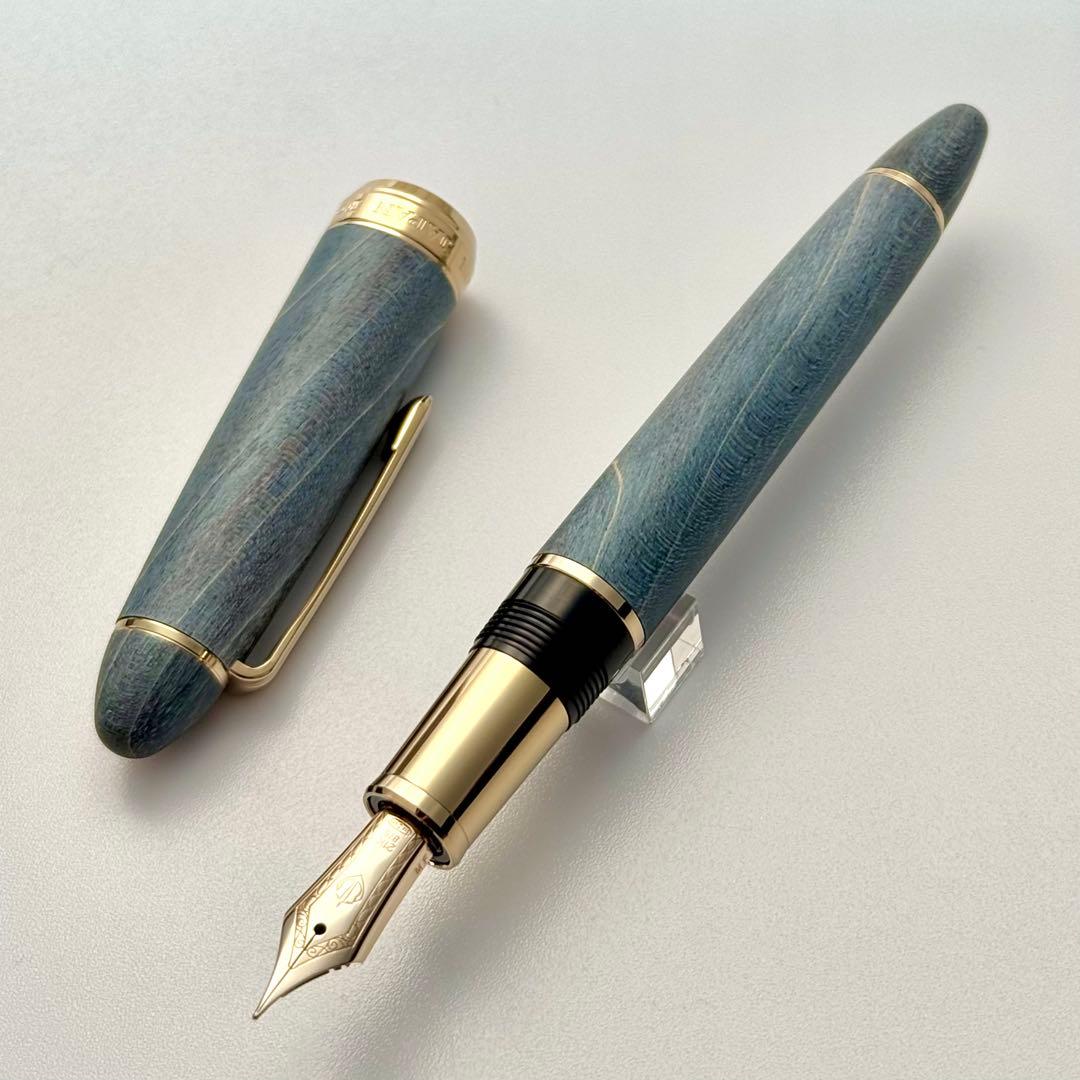 美品未使用 sailor セーラー万年筆 ハードメープル インディゴ 21金 新品)SAILOR セーラー 万年筆 ハードメープル インディゴ 中細字（商品