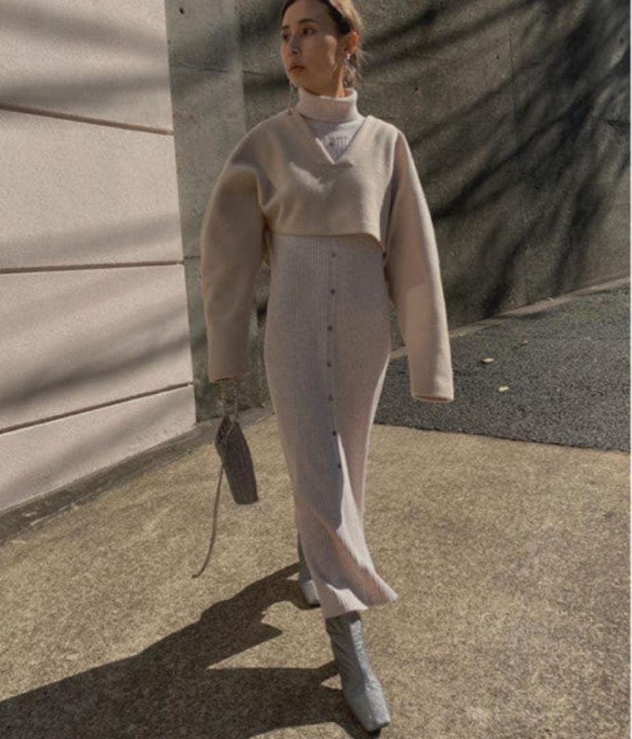 ワンピース AMERI LAYERED T KNIT DRESS Ameri（アメリ）の「LAYERED KNIT DRESS（ワンピース）」 - WEAR