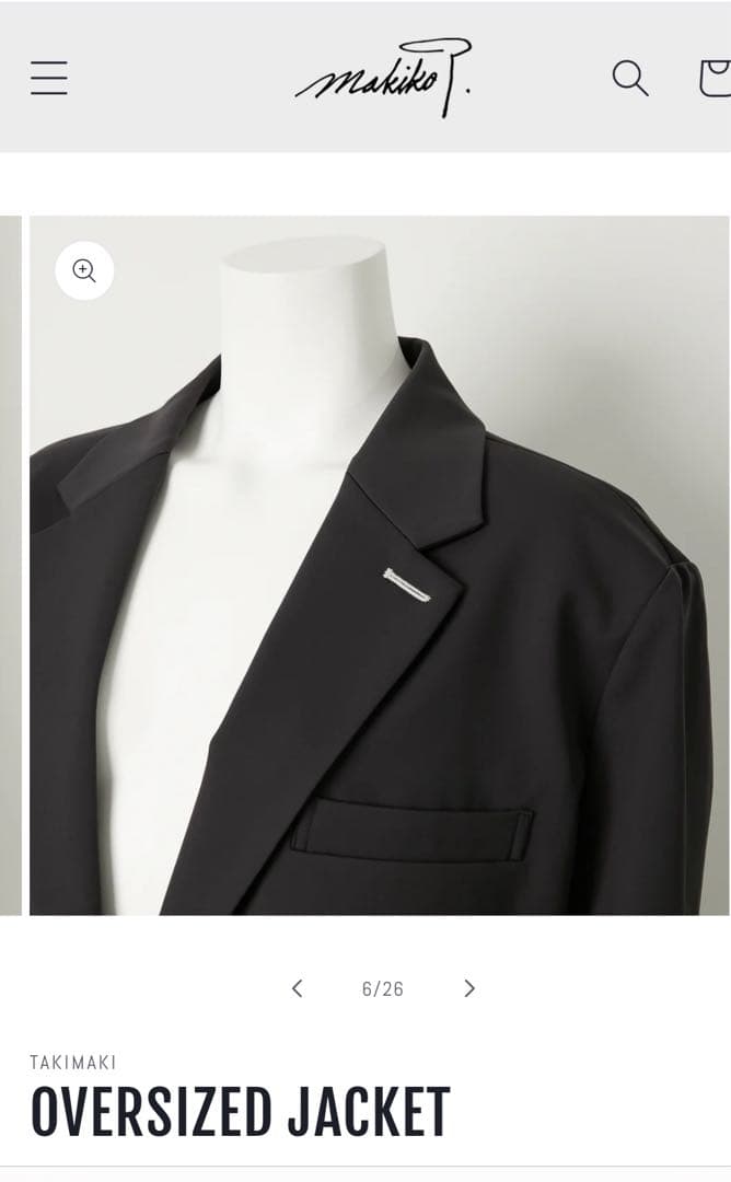 滝沢眞規子 タキマキ オーバーサイズジャケット size 1 - メルカリ