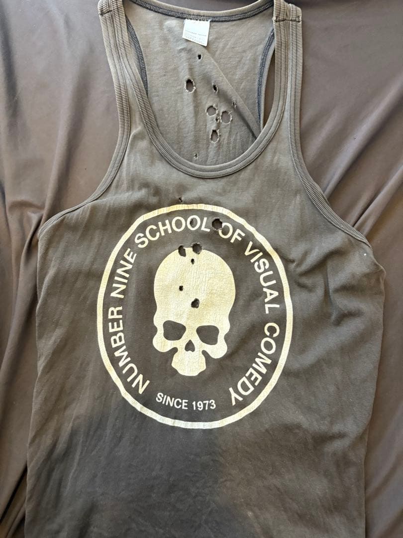 NUMBER (N)INE スカルプリント タンクトップ サイズ2 中古・古着通販】NUMBER (N)INE (ナンバーナイン) 02SS タイム期