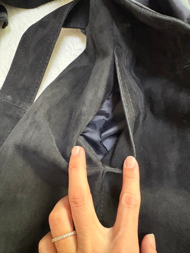 極美品/11号】高級リアルフォックスファー×本革スエード ロングコート