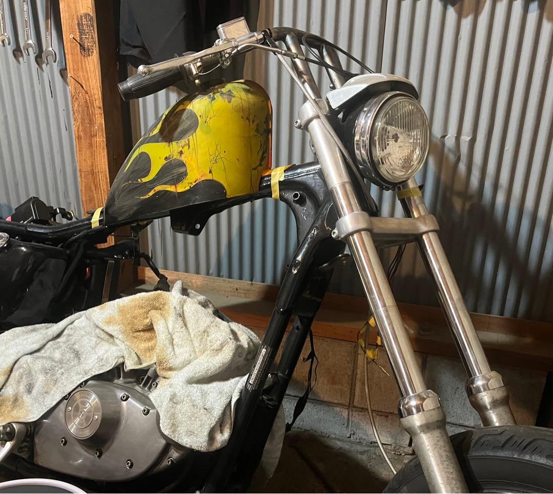 ハーレー 新品タンク エイジング塗装 - メルカリ