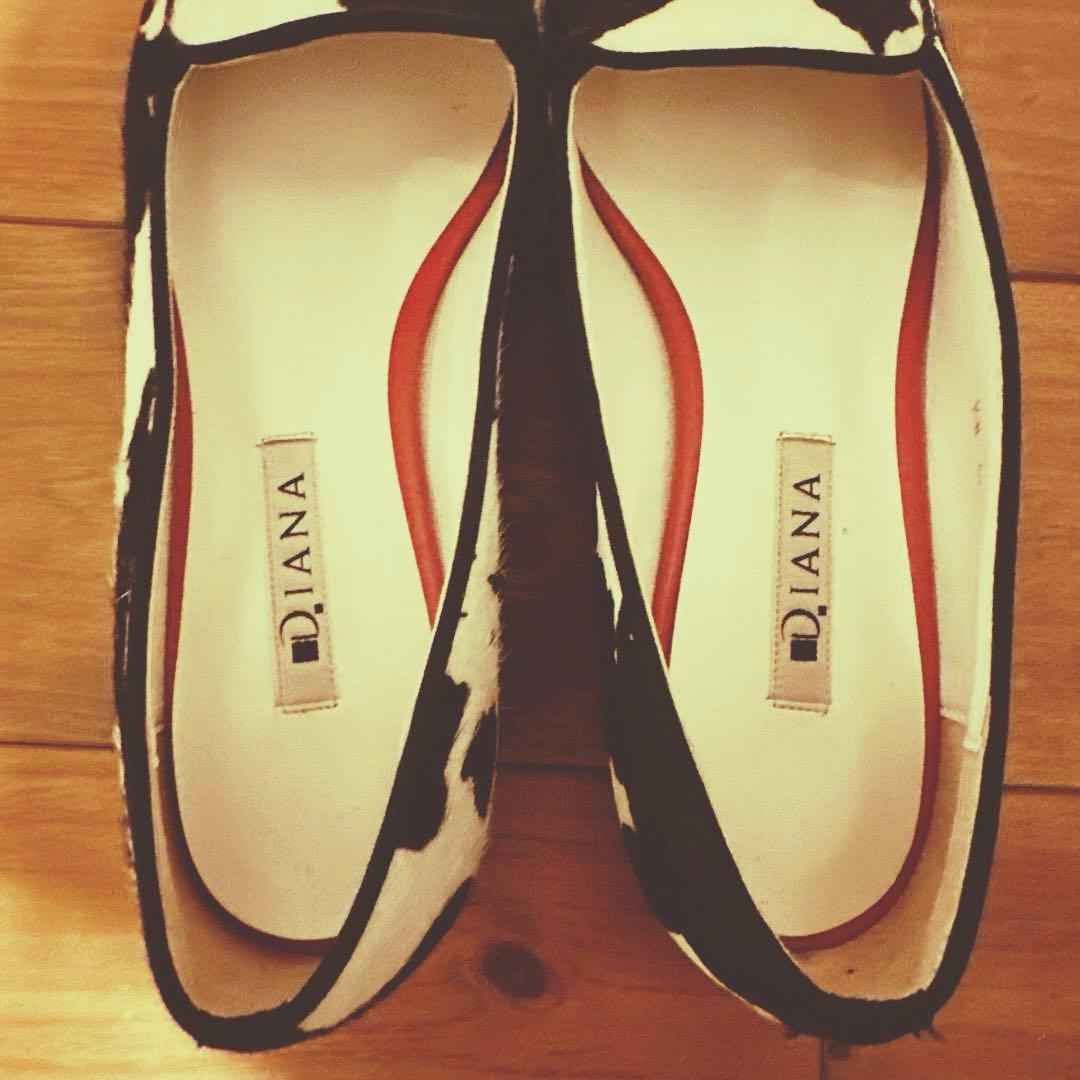未使用】DIANA 牛柄 ハラコ ポインテッドトゥパンプス - メルカリ