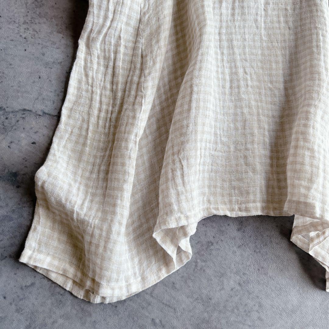 rino様専用/ Veritecoeur ⿻ リネン ギンガムチェックチュニック