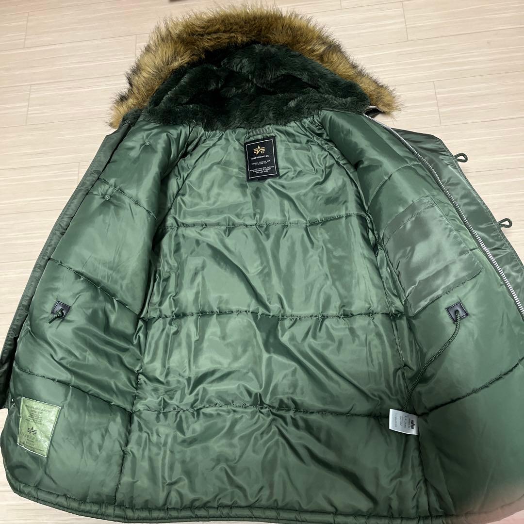 ミリタリージャケット L オリーブグリーン ファー付き - メルカリ