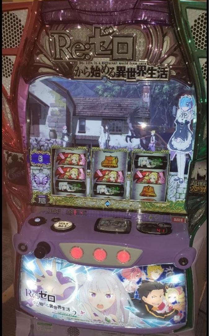 Re:ゼロから始める異世界生活season2実機リゼロ2 ユニット・スイッチ付き 大都技研 e Re:ゼロから始める異世界生活season2 中古パチンコ実機