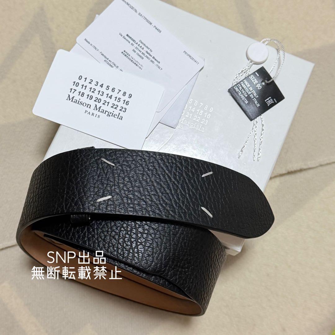 Margiela メゾン マルジェラ 25SS レザー ベルト ステッチ 黒 - メルカリ