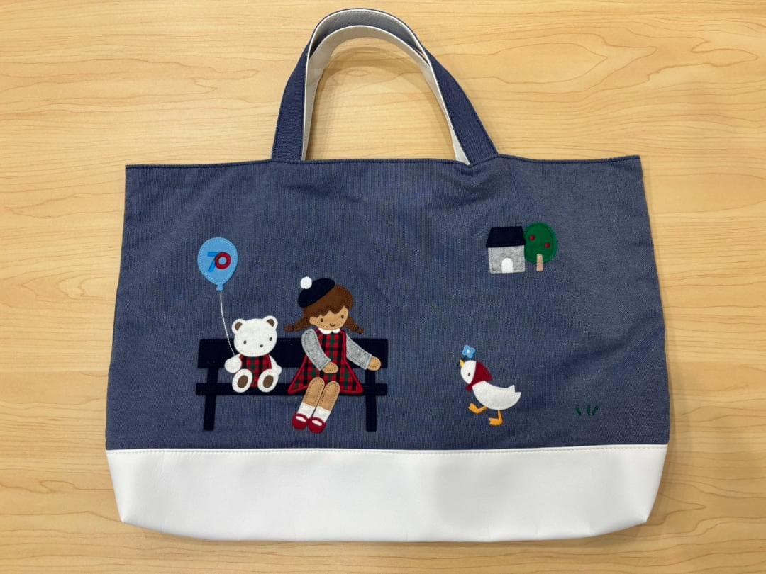 【美品】familiarファミリア70周年　マチ付き　デニムバッグ　神戸本店限定 神戸本店】本店限定！マチ付きデニムバッグ｜ファミリア神戸本店の公式