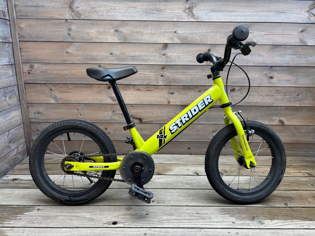 STRIDER14X キッズバイク ライムイエロー 限定色