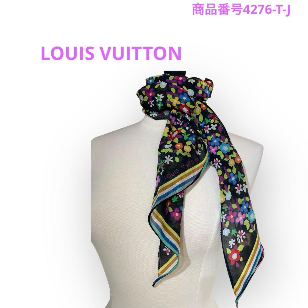 LOUIS VUITTON マルチカラー花柄スカーフ - メルカリ
