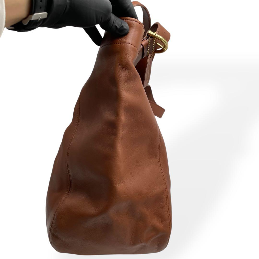 極美品 COACH オールドコーチ ショルダーバッグ ブラウン レザーの通販